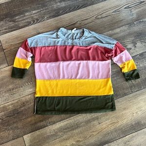 Girls striped 3/4 sleeve top